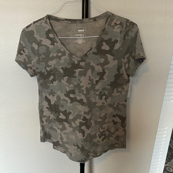 Sonoma Women's Camouflage V-Neck Top - Picture 1 of 1